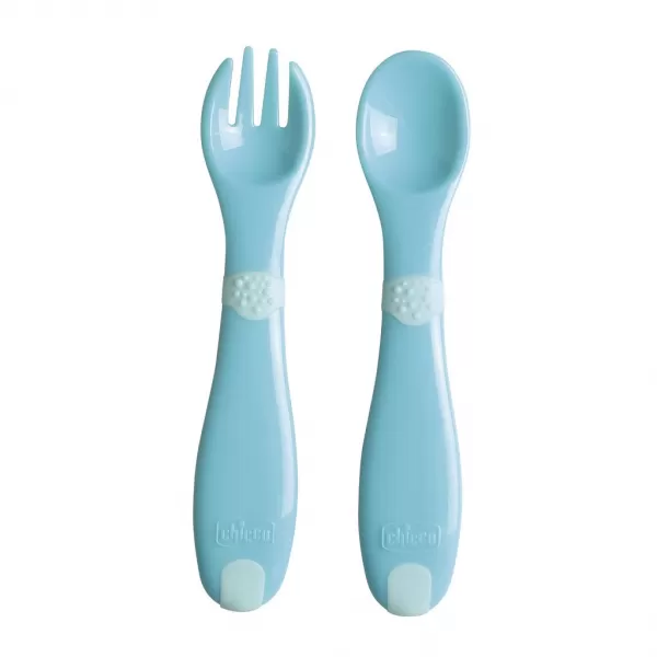 Chicco Set jídelní - talíře, příbory, sklenka, 12m+