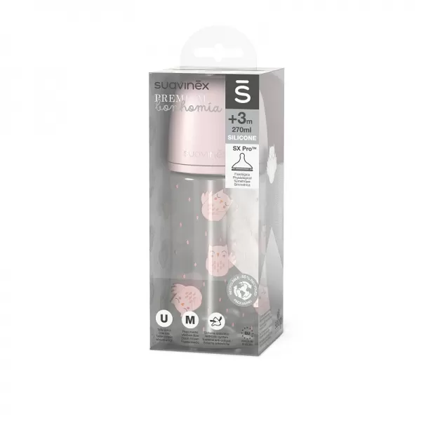 SUAVINEX LÁHEV BONHOMIA 270 ml fyziologická SX PRO +3 MF